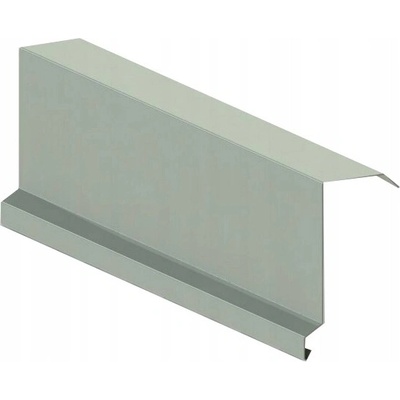 PREFA Závětrná lišta horní 333mm, 2m, Světle šedá RAL 7005, Hliník