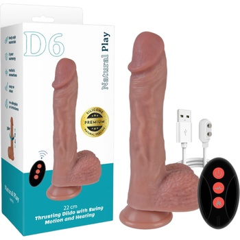 Natural Play - въртящ се тласкател вибратор (натурален)