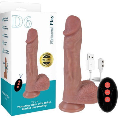 Natural Play - въртящ се тласкател вибратор (натурален)