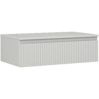 Mexen Rivel шкаф за баня под умивалник 80 см с плот, 1 чекмедже, оребрен, сив мат - 91A20-08023-1-BFC62 (91A20-08023-1-BFC62)