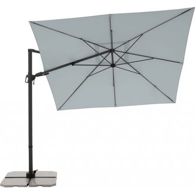 DERBY DX 280 x 280 cm zahradní slunečník s boční nohou světle šedá