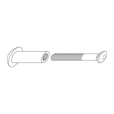 MACO RUSTICO upevňovací šroub se závitovým pouzdrem M5x23 mm černá 11431 100 ks
