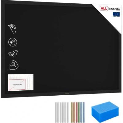 Allboards TB1510BK Černá křídová tabule 150 × 100 cm