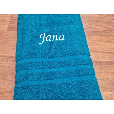 Povlečení Plus osuška se jménem Jana 70 x 140 cm azur