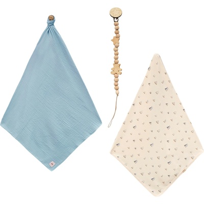 Minisse Комплект муселинова пелена и одеяло Minisse - Sailor, светлосиньо/екрю (491516MS)