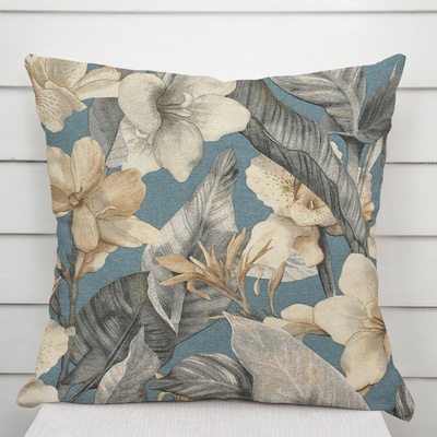Biante Porto PRT-005 Kvety a listy na tmavo modrom 60 x 60 cm
