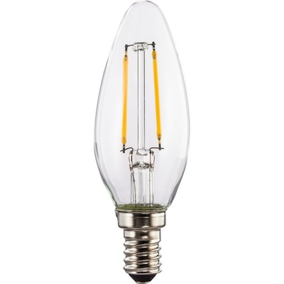Xavax LED Filament žiarovka, E14, 250 lm nahrádza 25 W, sviečka, teplá biela, číra