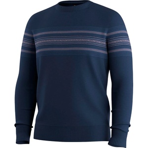 Smartwool Мъжки вълнен пуловер Smartwool Sparwood Stripe Crew Sweater Jumper - Deep Navy (005-7537-0112)