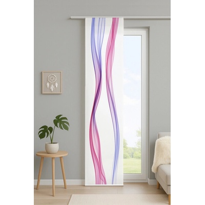 Home Wohnideen japonská stena 84476 LAINE 6407 modro-zelena 245x60 cm (v x s)