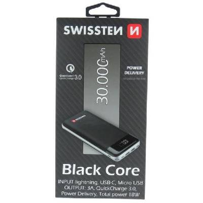 SWISSTEN BLACK CORE POWER BANK 30000 mAh
