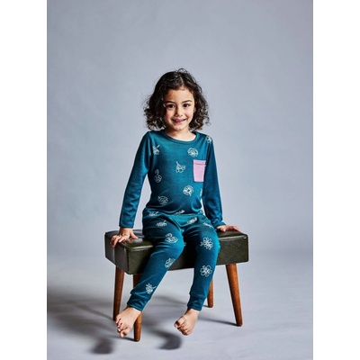 Little Flock of Horrors Dvoudílné pyžamo Jade Wildflower