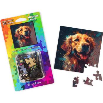 WoodMix Puzzles Дървен пъзел WoodMix, Кучета, 40 части - Голдън Ретрийвър (WM-P40-0017)