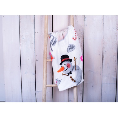 Jahu Mikroplyšová deka Snowman 150x200