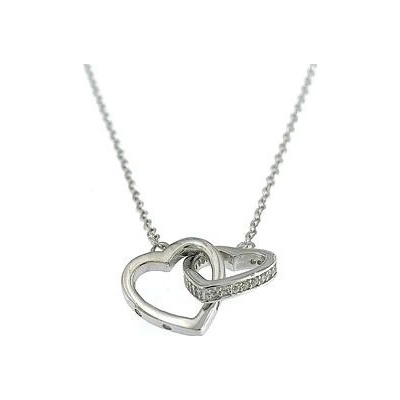 InfinitySilver Strieborný náhrdelník prepojená srdce L47651042+