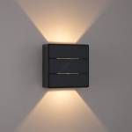 Brilagi - Външно стенно LED осветително тяло DOUBLERAY LINE LED/6W/230V черно IP54 (BG3834)