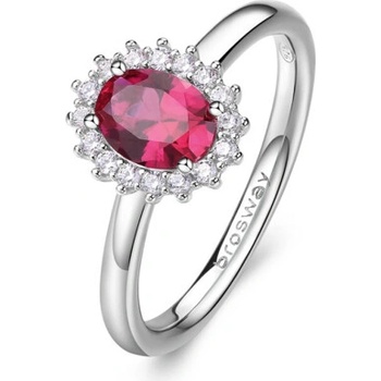 Brosway prsteň Fancy Passion ruby BWFPR75