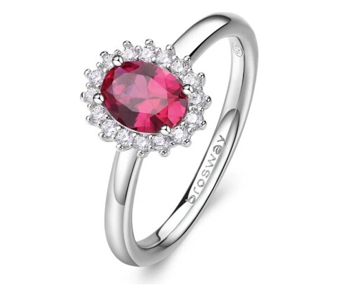 Brosway prsteň Fancy Passion ruby BWFPR75