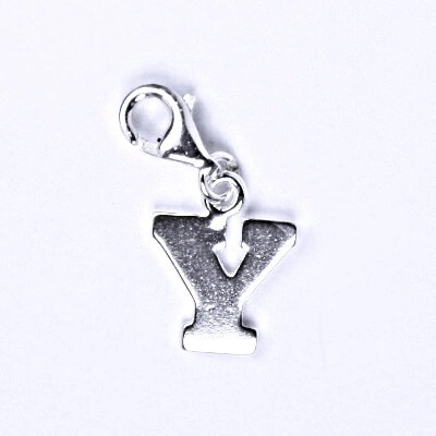 Čištín Stříbrný přívěšek písmenko Y na karabince, P 904