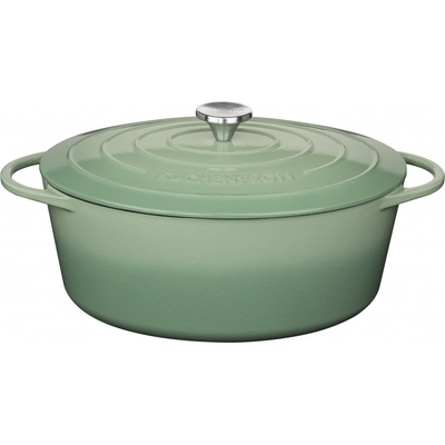 Küchenprofi PROVENCE Litinový hrnec oválný nefritově zelený - 33 cm