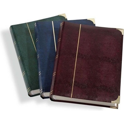 Leuchtturm COMFORT LUX zásobník na známky - aligátoří kůže, kovové rohy, bílé listy, 64 str. zelený