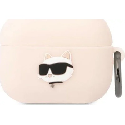 Karl Lagerfeld AirPods Pro розов силиконов калъф Choupette Head 3D (KLAPRUNCHP)