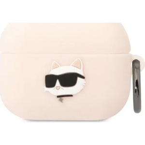 Karl Lagerfeld AirPods Pro розов силиконов калъф Choupette Head 3D (KLAPRUNCHP)
