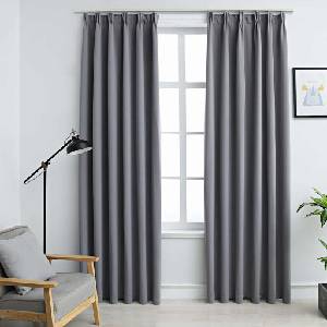 Pure Line Home Плътни завеси в цвят сив с перделък, 2 бр. , 140 x 225 см - zalegloto - 55,94 лв