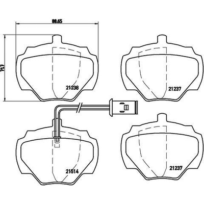 Sada brzdových platničiek kotúčovej brzdy BREMBO P 44 003