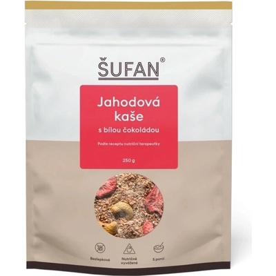 Šufan Kaša jahodová s bielou čokoládou 250 g