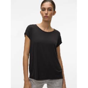 VERO MODA Дамска basic тениска AVA черна Vero Moda | Cheren | ЖЕНИ | M