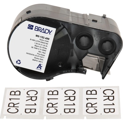Brady M5-152-499 / 170930, 38.10 mm, Nylon, черно копиране / бял фон (170930)