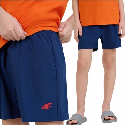 4F Boxerky čierne s oranžovým detailom
