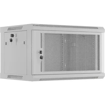 Image 1 of Lanberg Комуникационен шкаф, Lanberg rack cabinet 19" wall-mount 6U/600x450 with perforated door grey (flat pack) (WF01-6406-23S)
