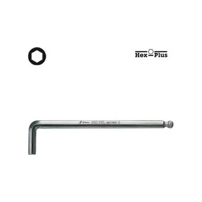 Klíč zástrčný šestihranný imbus Wera 3 x 126/20 mm L klíč s kuličkou