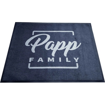 GDmatsEU personalizovaná s priezviskom tmavo sivá 85x60cm