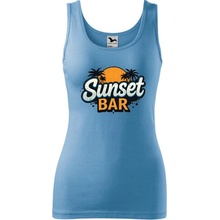 Bloompress dámske tielko Sunset bar drink v ruke a hlava vypnutá Svetlo-modrá