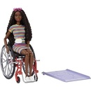 Panenky Barbie Barbie modelka na invalidním vozíku černoška