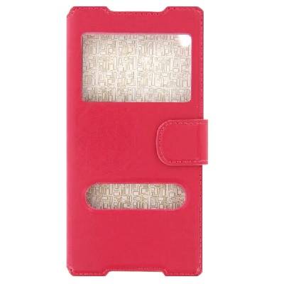 Кожен кейс и поставка за Xperia Z5 Premium - SPARKLE Flip Case (розов)