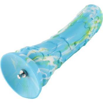 Image 1 of HISMITH HSA110 Melting Snow Curved Dildo KlicLok 9.41" Blue-Green