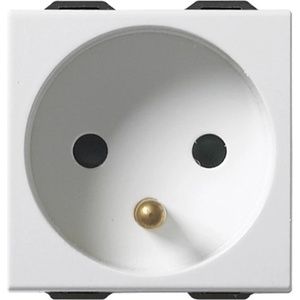 Vimar 09212 Контакт Neve Up SICURY фр. стандарт, 2P+E 16 A 250V~ 2M, бял, (VM09212)