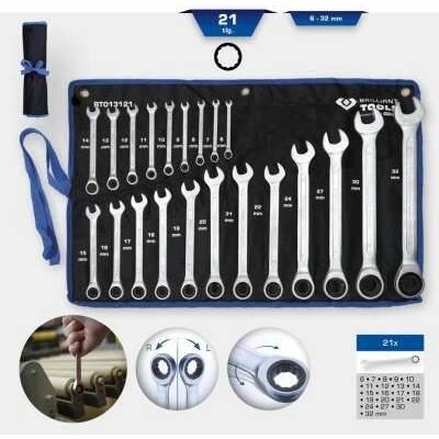 KS Tools Sada račňových očkových kľúčov BT013121