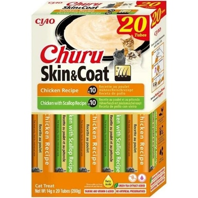 Churu Skin & Coat kuře multipack 20 × 14 g