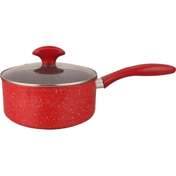 Voltz Касерола Oliver Voltz Florence OV54421AP18, 18x8.5 см, 1.6 л, Мраморно покритие, Стъклен капак, Индукция, Червен