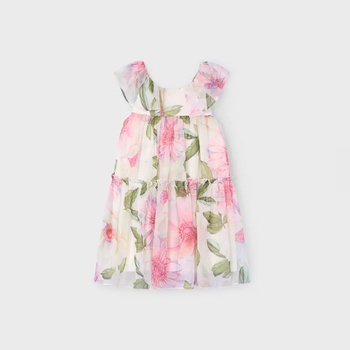 Abel & Lula Свободна пъстра рокля с цветя за мини момиче Abel&Lula