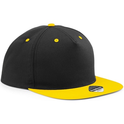 Beechfield B 610C Snapback 5 panelová COT53610C19799-black/yello Černá/žlutá