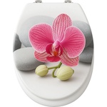 Pepita Седалка за тоалетна Pepita MDF с бавно затварящ се капак - Orchidea - бяло-розово (P-7324)
