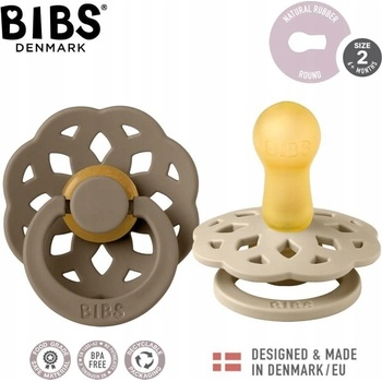 Bibs Boheme přírodní kaučuk 2ks vanilla dark oak