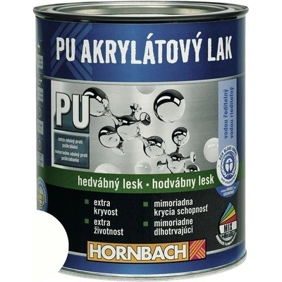 Hornbach PU akrylátový lak 2 l ľadovo biela hodvábny lesk