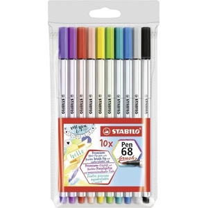 STABILO Комплект флумастери, Stabilo, Pen 68 Brush, 10 цвята (ST568/10-11)