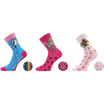 Detské protišmykové ponožky Filip II malinová